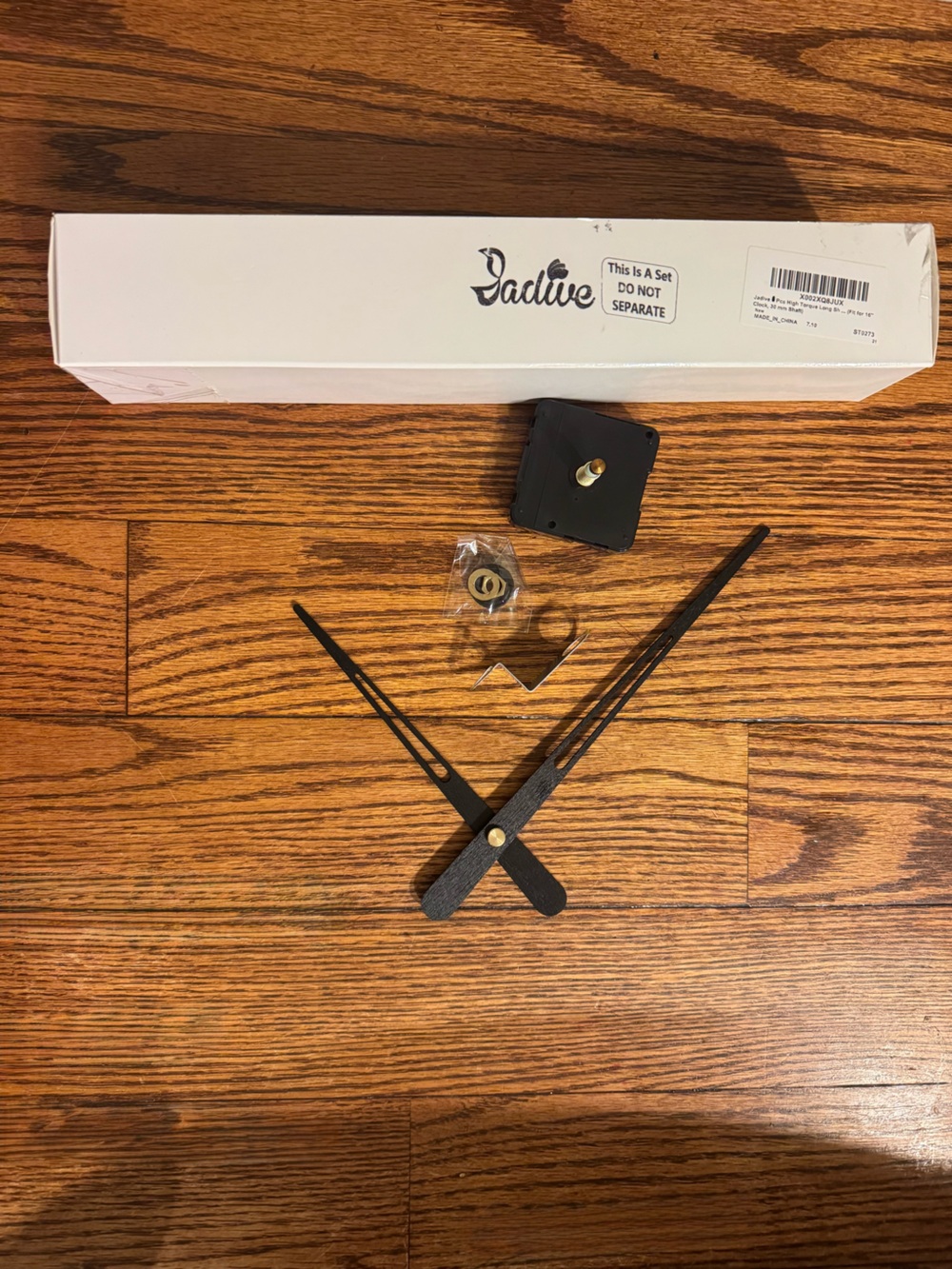 Black Wood Clock Hands Replacement Kit - Home Decor DIY